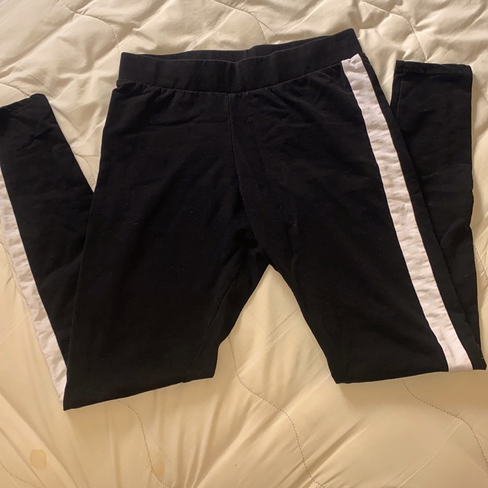H&M leggings w/ white stripe!!